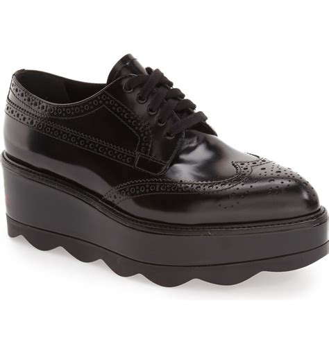 prada womens oxford shoes|prada platform oxfords.